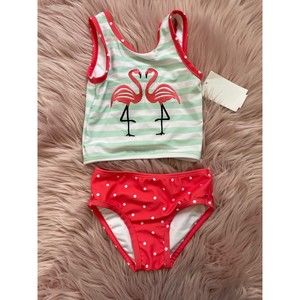NWT Tucker and Tate Flamingo Two Piece Swimsuit